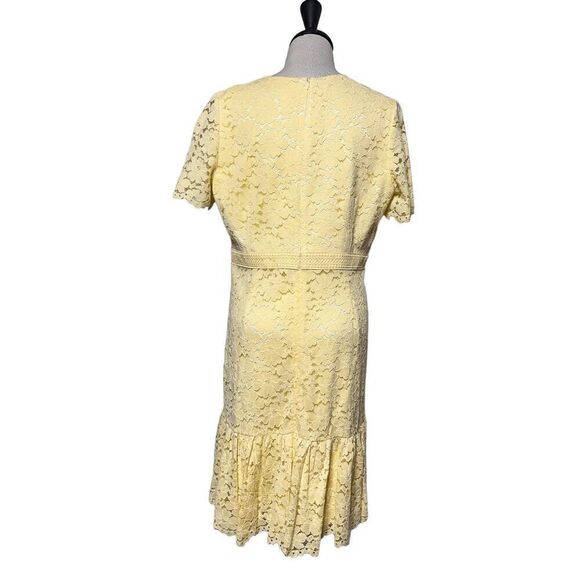 Rachel Parcell NWT Yellow Short Sleeve Lace Dress Size Large Nordstrom - Picture 4 of 5